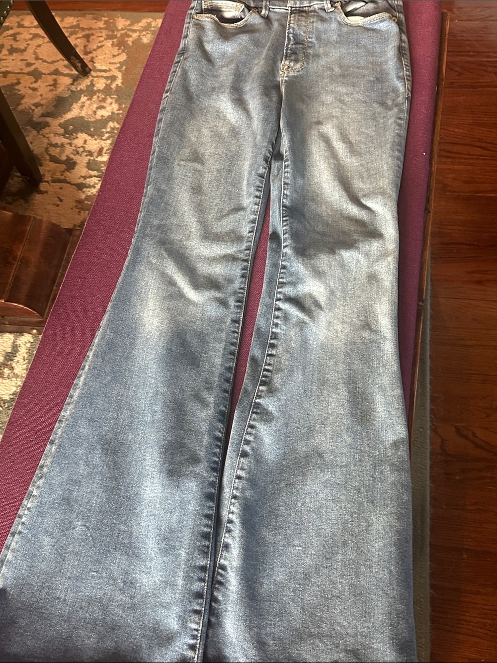 Good American Light Blue Flare Jeans